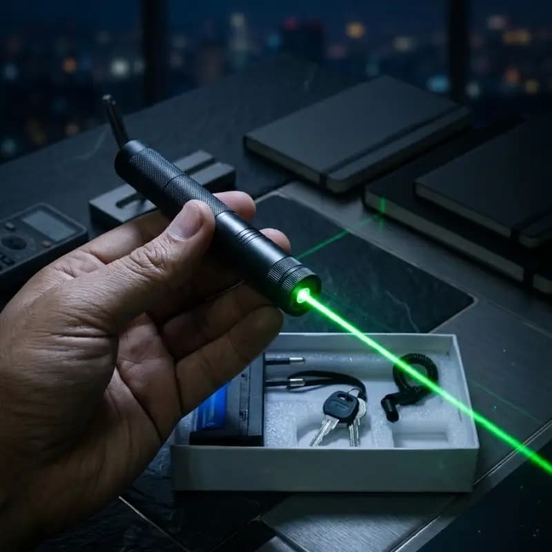 Green Laser Pointer 303 - Rechargeable High Power Laser with Safety Lock